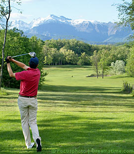Golfer am Genfersee